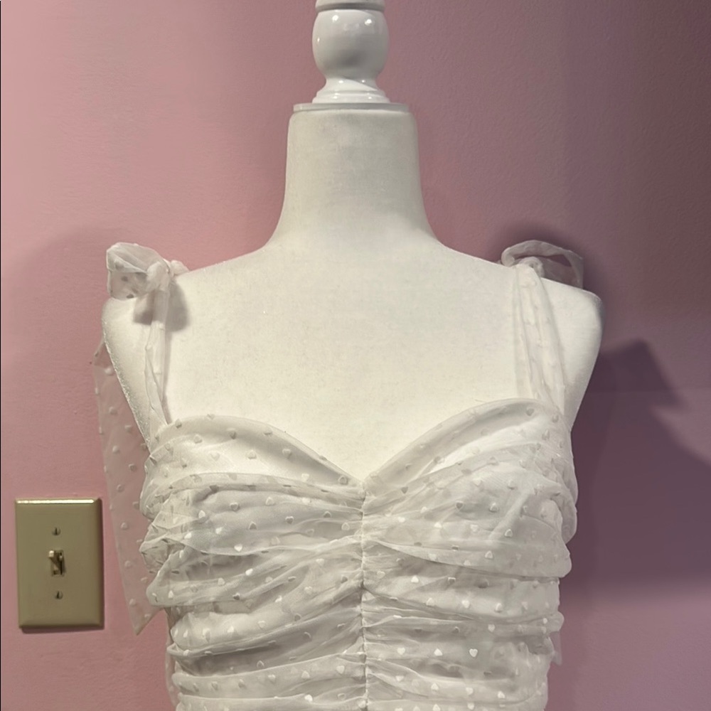 White heart Polka Dot Dress